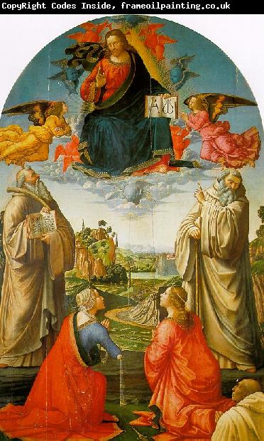 Domenico Ghirlandaio Christ in Heaven with Four Saints and a Donor